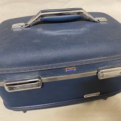 American Tourister Tote Cosmetic Bag Organizer Blue