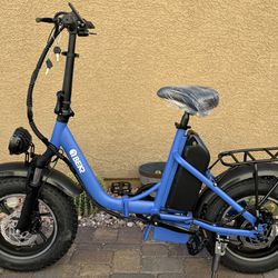 ⬇️🔌🔋⚡️Brand New Q Bear 500 Watt Fat Tire Folding Electric Bikes Available In Blue,Orange,Gray, Delivery Available ⬇️🔋⚡️🔌