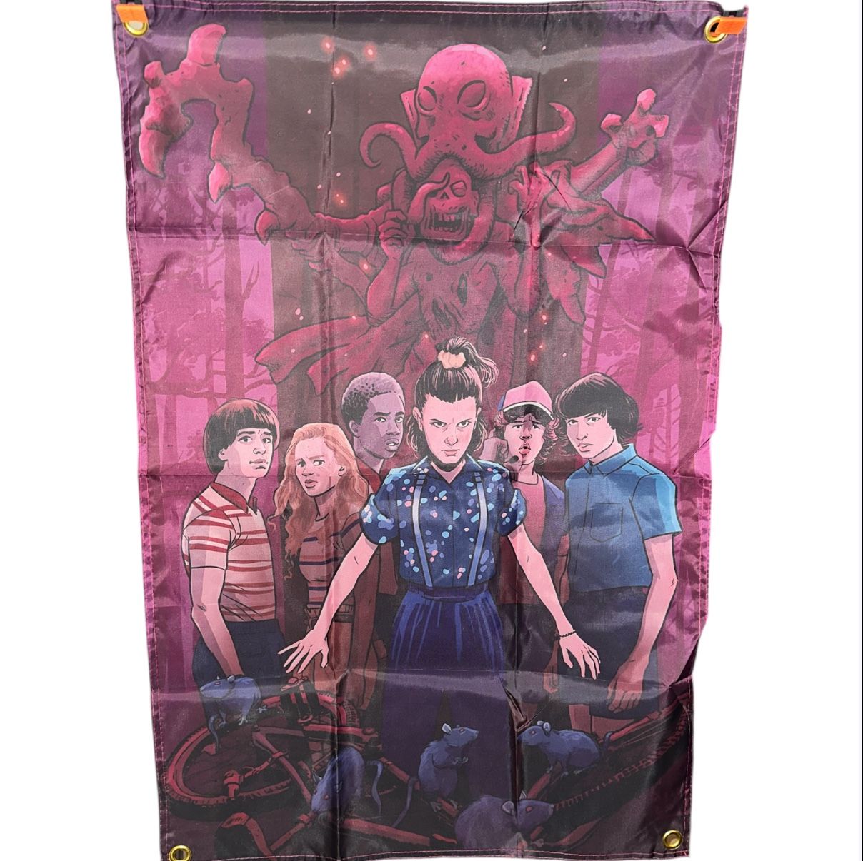 Stranger Things Wall Banner Flag 35x22 Inch Horror Art Grommets
