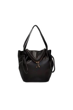 New Bottega Veneta Beak Large Dark Brown Calfskin Shoulder Bag
