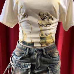Women F You Shirt $20 Women Denim Skirt $45