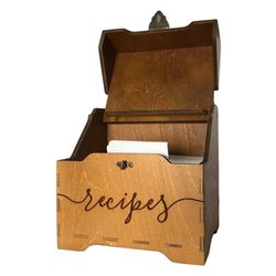Recipes Handmade Wood Recipe Box