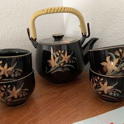 Authentic Vintage 1960s Japanese Tea Set For Four