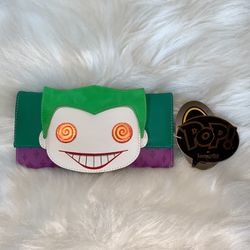 POP Loungefly DC Joker Eyes Wallet / Clutch