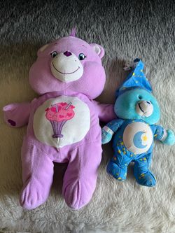Care Bears Bundle, 2018 Share Bear Hearts Milkshake & 2002 Bedtime Bear (DESC)