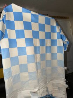 Watson Polo Blue and White Checkered Short Sleeve Polo Shirt