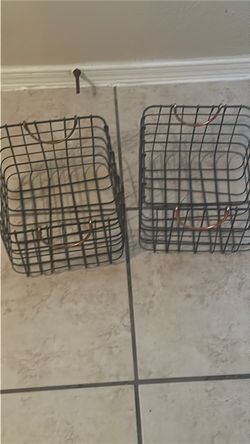 Storage metal baskets