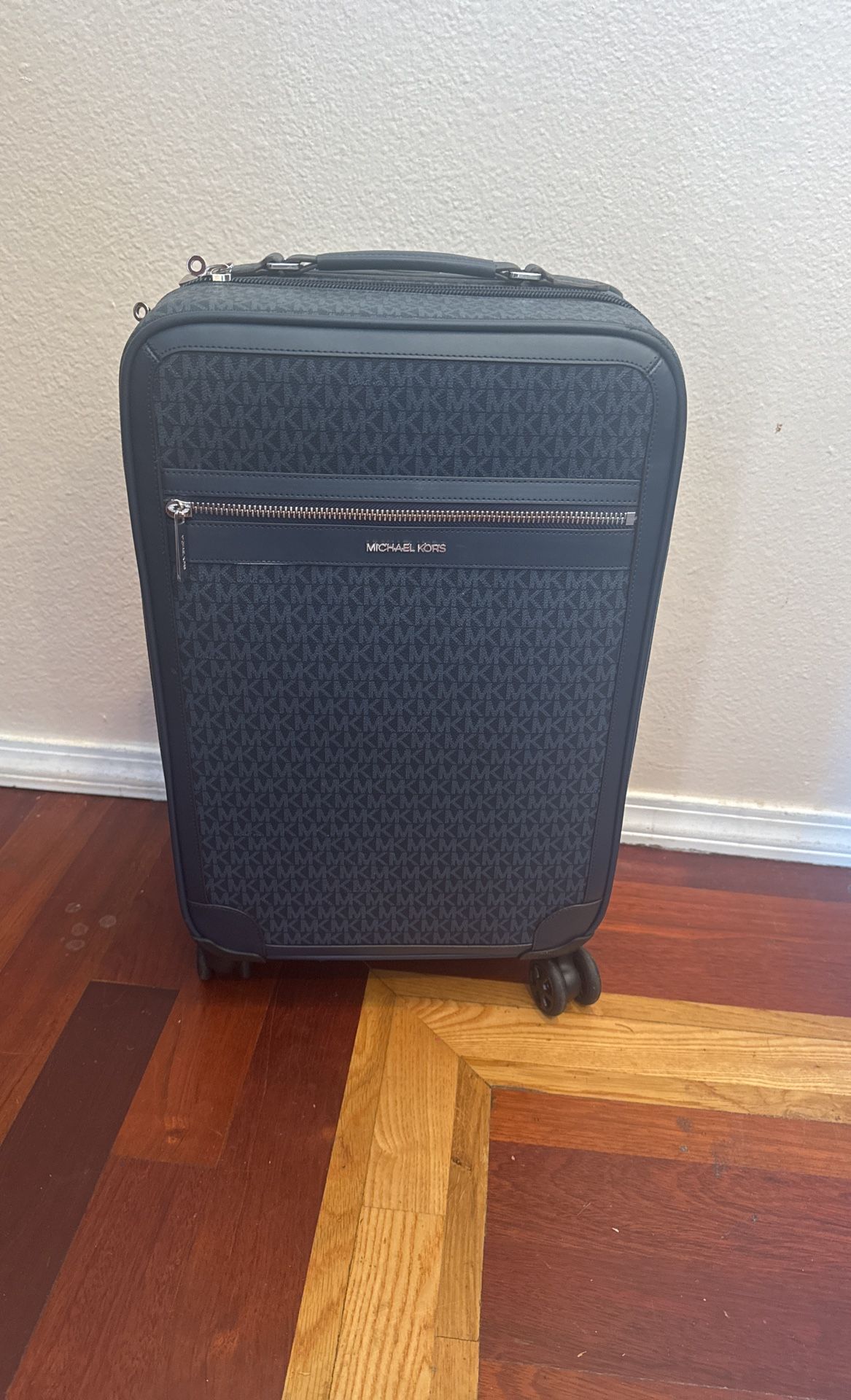 Michael Kors black/blue trolley suitcase
