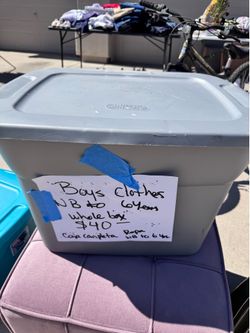 Boy box full of clothing