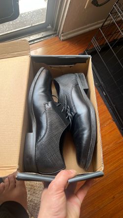 Boys black dress shoes size 6 juniors