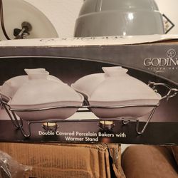 Godinger Double Porcelain Bakers