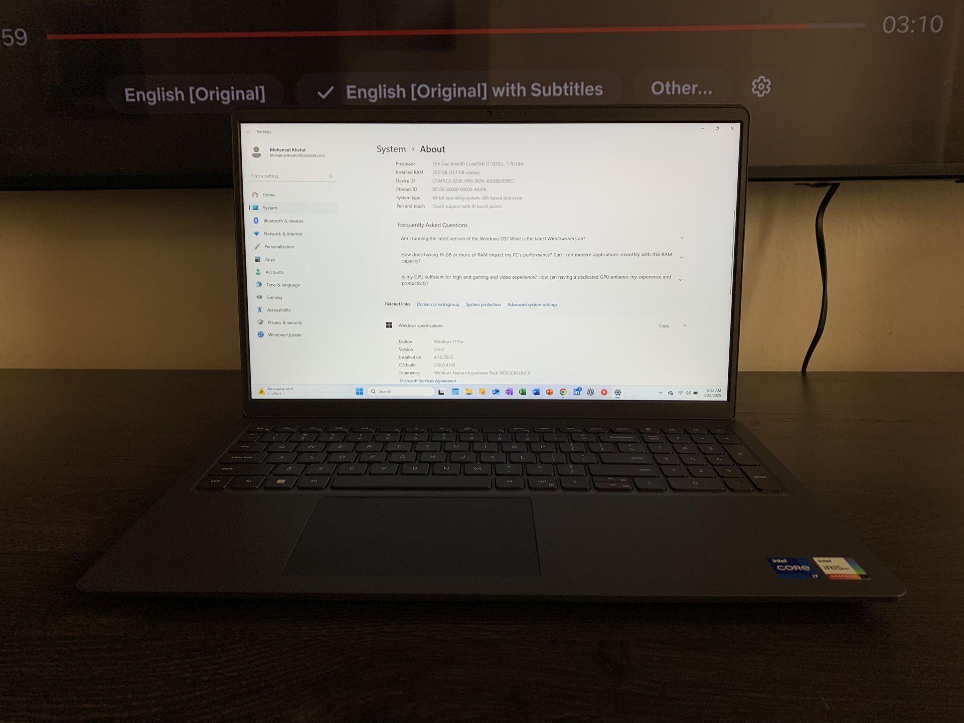 Like New Dell Laptop For Sale