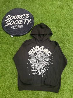 Size M & S Black Sp5der Hoodie