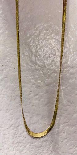 14K Gold Plated Herringbone Necklaces for Women, Dainty Gold Snake Choker
