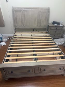 Queen Bed frame and mattress