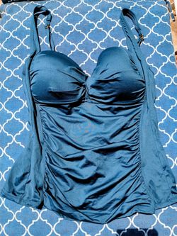 Teal One-Piece Swimsuit Tankini Top