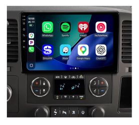 64G Stereo Radio for Chevy Silverado 2007-2013 CarPlay Android Auto 10.2 inch Touch Screen Stereo with Wireless CarPlay Android Auto/AM FM Radio/1080P
