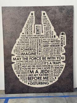 Star Wars Millennium Falcon Movie Quote Print