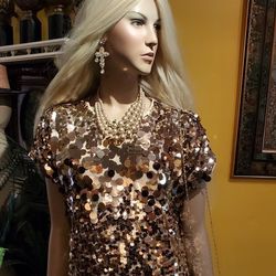 Golden Sequin Dress 