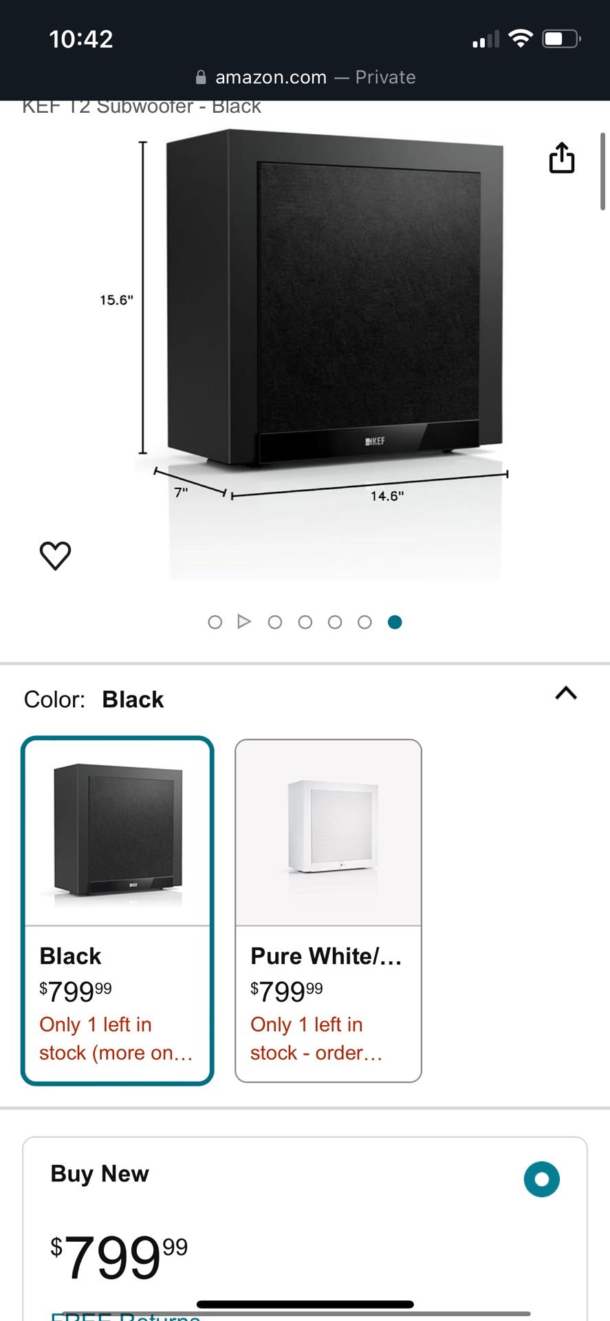 KEF T2 Subwoofer