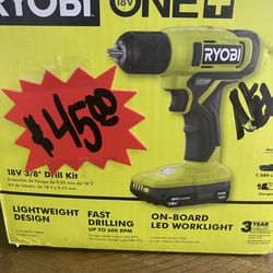 Ryobi drill driver kit w battery and charger