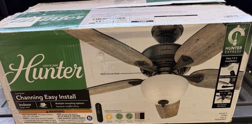 Hunter Express 54” Channing Indoor Noble Bronze Ceiling Fan