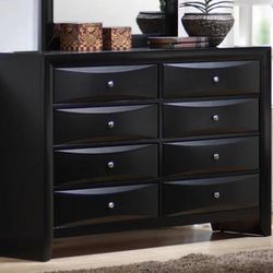 Black Dresser Coaster -Briana With Mirror 