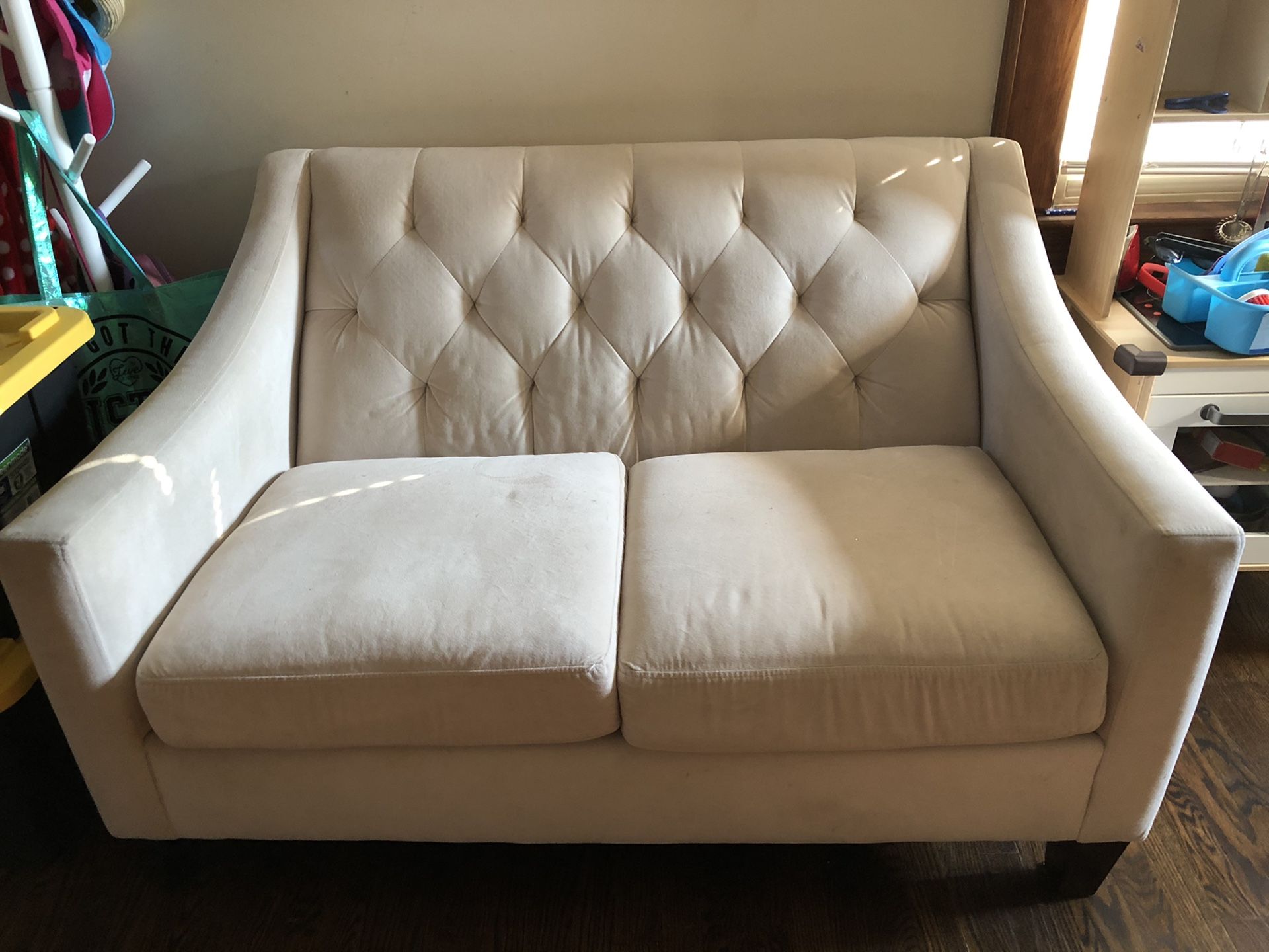Macy’s White Love Seat