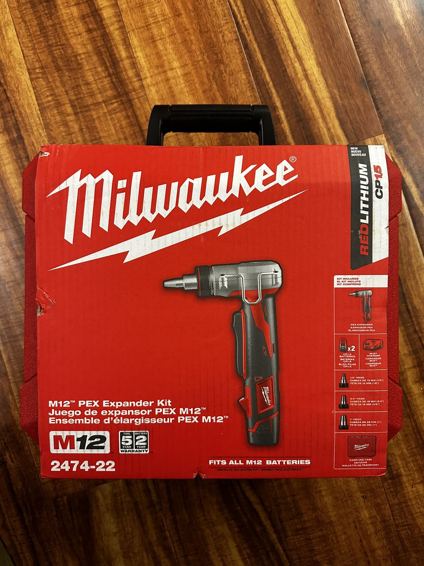 M12 12-Volt Lithium-Ion Cordless PEX Expansion Tool Kit with (2) 1.5 Ah Batteries, (3) Expansion Heads and Hard Case retail price $499.00  Today $350.