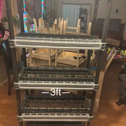 5-shelf plastic storage