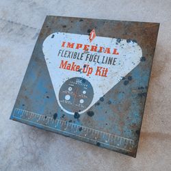 Imperial Fuel Line Vintage Metal Garage Mancave Storage Box Cabinet