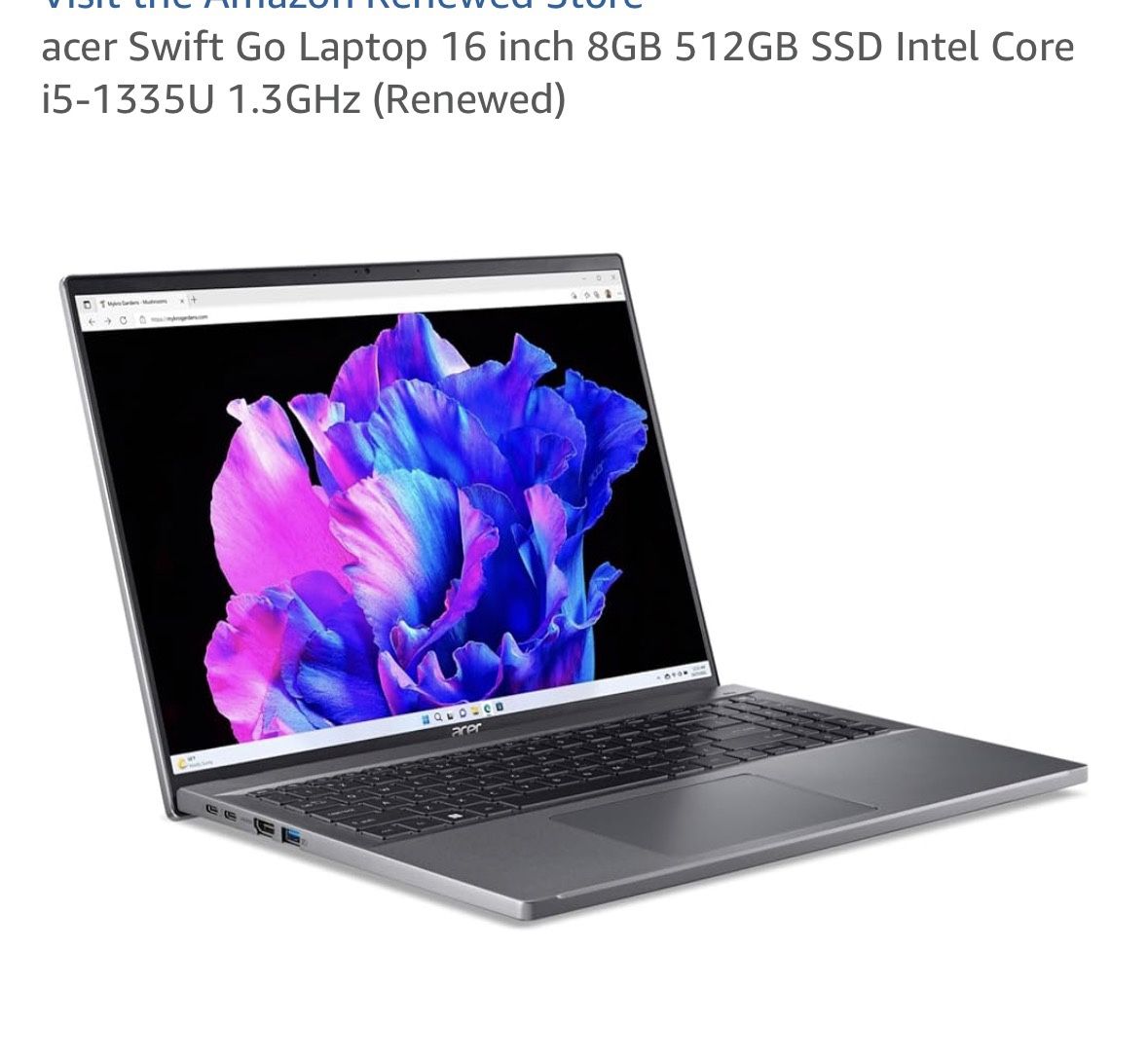 Acer Swift Go 16 AI laptop 512g SSD 16g Ram