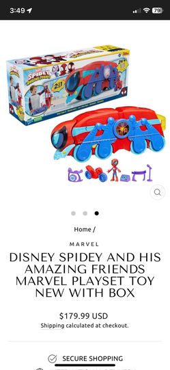 Spider-Man Spidey and His Amazing Friends Spider Crawl-R Mobile Team HQ Playset Spider-Man Hasbro Playsets