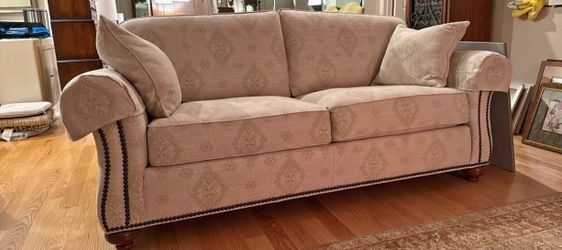 Ethan Allen Traditional Upholstered Sofa with Nailhead Trim