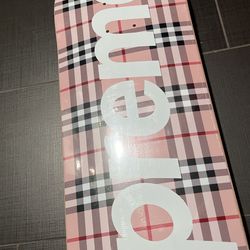 Beans New Authentic SUPREME x Burberry Skateboard Deck Pink for