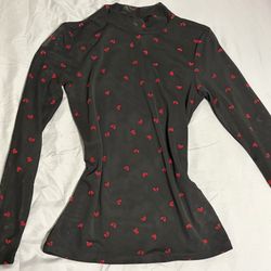 Black mesh top Size Small