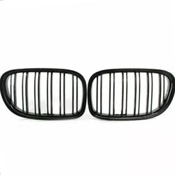 BMW 7 SERIES F01 F02 GLOSSY BLACK FRONT GRILLES (2009 TO 2015)