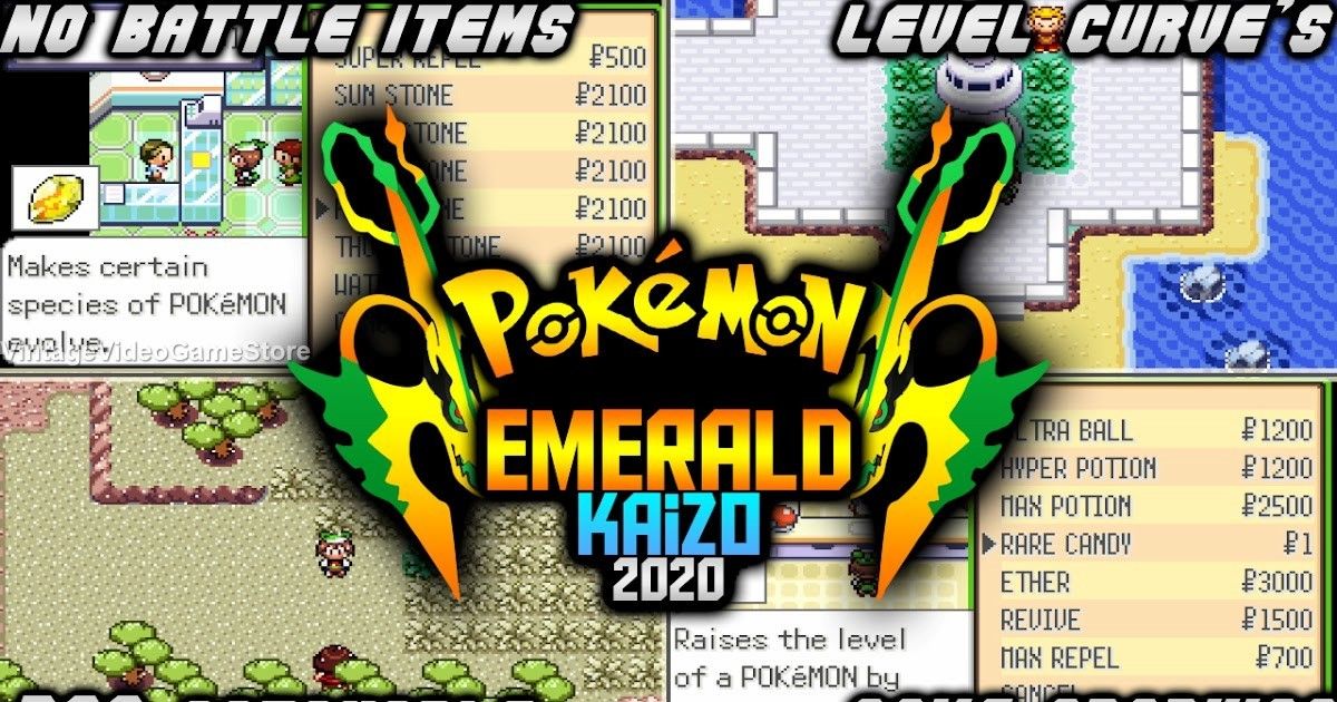 Pokemon Emerald Kaizo Custom ROM GBA Gameboy Advance Cartidge Game