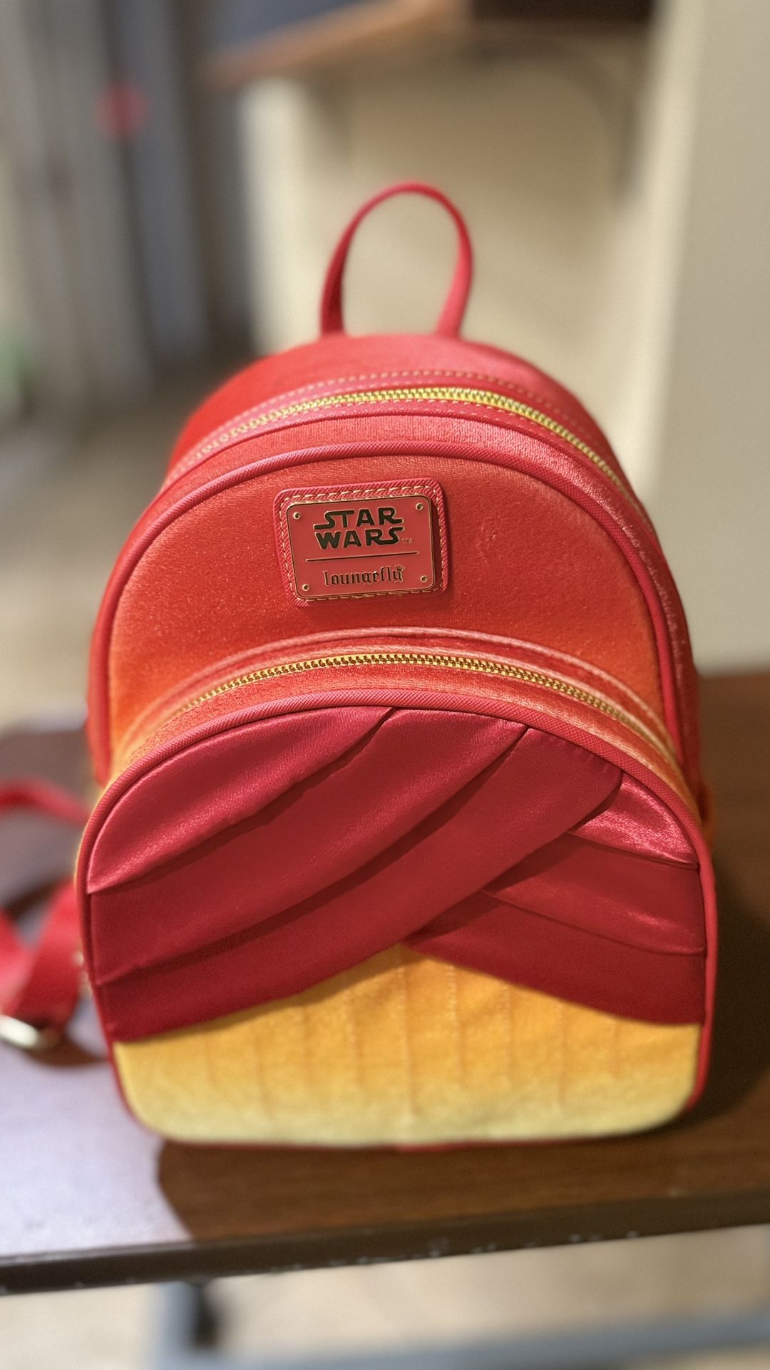 NEW STAR WARS LOUNGEFLY Disney Red Backpack Purse Bag