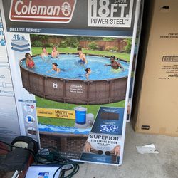 New Pool Coleman 18 X 48 With Stairs Pump Filter Deluxe 2021