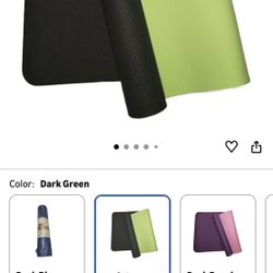 6mm Two-Color TPE Yoga mat Outdoor Fitness mat Sports mat seat Cushion Plank Support mat(Dark Green)