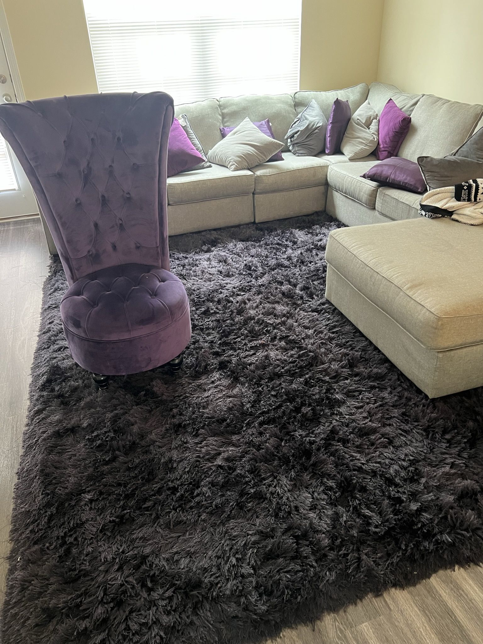 Sectional with Rug And Accent Chair Included