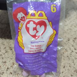 Ty McDonald's Mini Happy Hippo Beanie Baby 1998 - Sealed