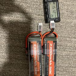 14.8V 3300mAh 4s 50C batteries, pack of 2