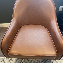 Set Of 2 Leather accent Chairs