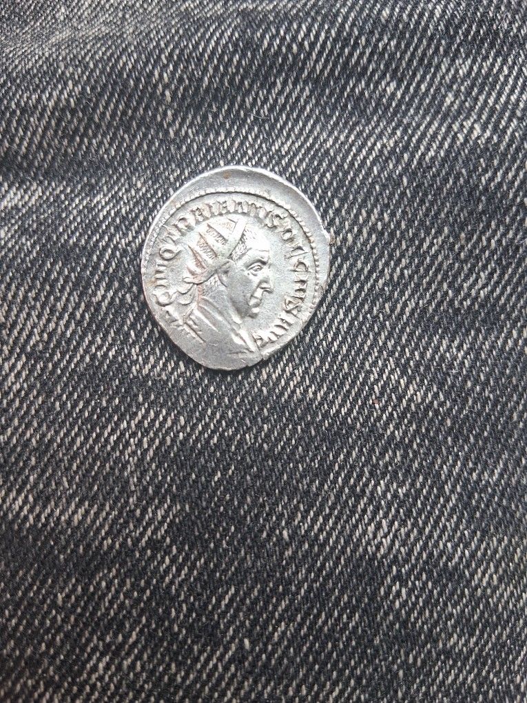 silver Antoninianus coin featuring the Roman Emperor Gordian III. 238-244 AD