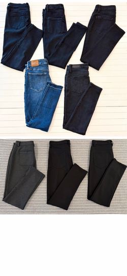 Bundle Of Women’s Pants Calvin Klein, Lucky Brand, Buffalo, Curve Appeal, D. Jeans Charcoal Gray, Black, Denim Blue, Size(4) Lot(8)