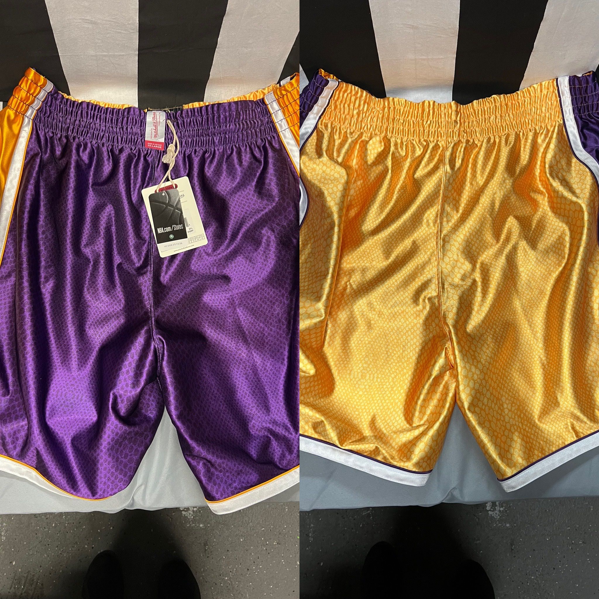 BAPE X Mitchell & Ness Los Angeles Lakers Shorts Purple for Women