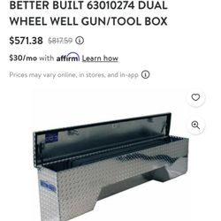New Better Built Dual Wheel Well Gun/Tool Box 