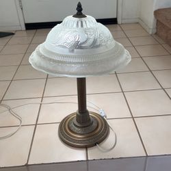 Lamp With Glass Shade